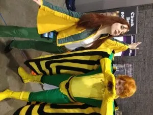 A real father/daughter act, Siryn and Banshee! 