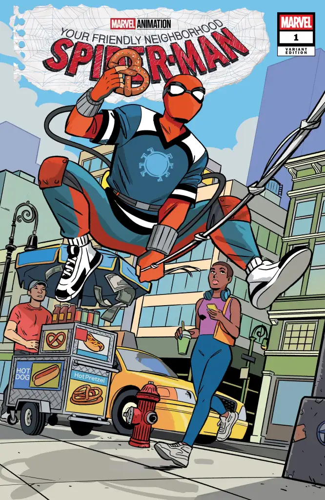 Friendly Neighborhood Spider Man pretzel variant cover