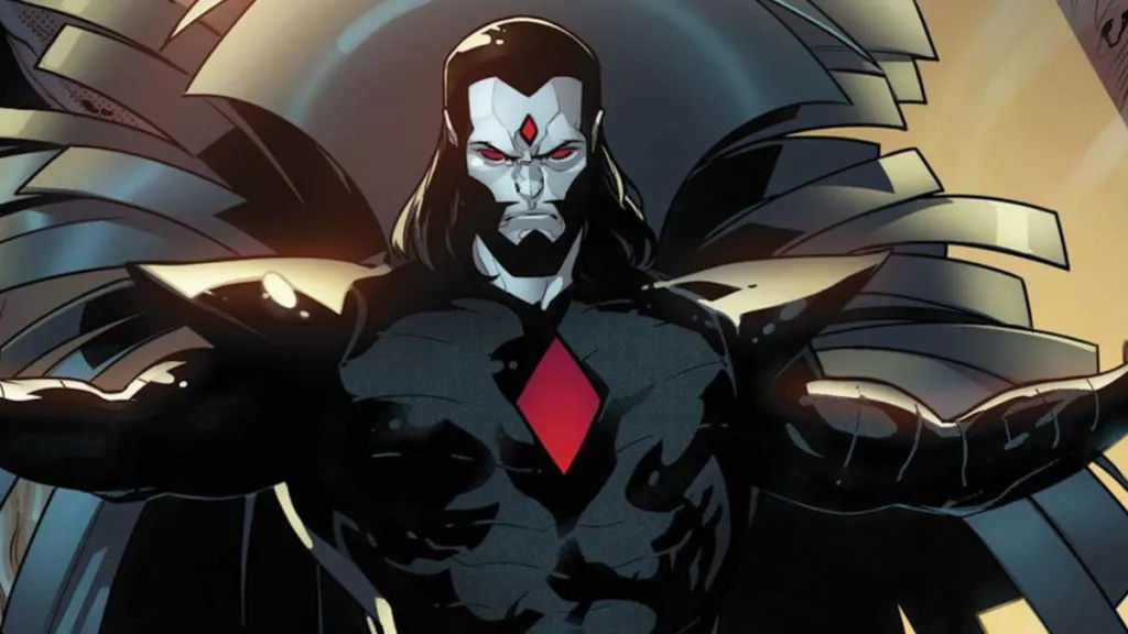 Mister Sinister standing with his arms outstretched