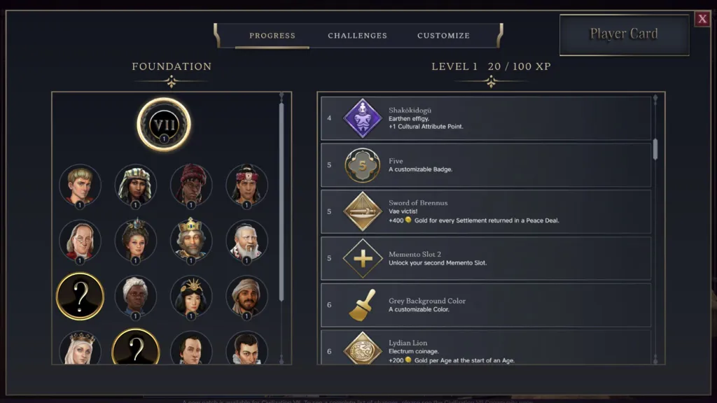 Foundation Path Civilization 7