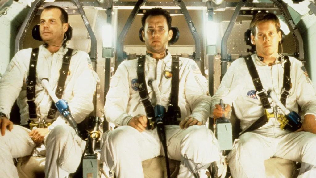 Tom Hanks, Bill Paxton, and Kevin Bacon in Apollo 13