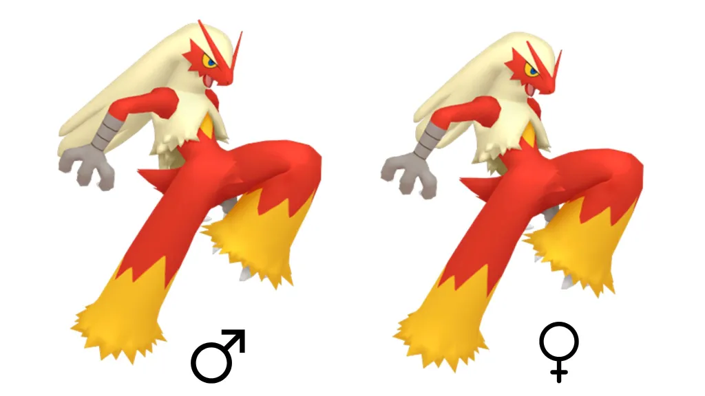 Blaziken Gender Differences