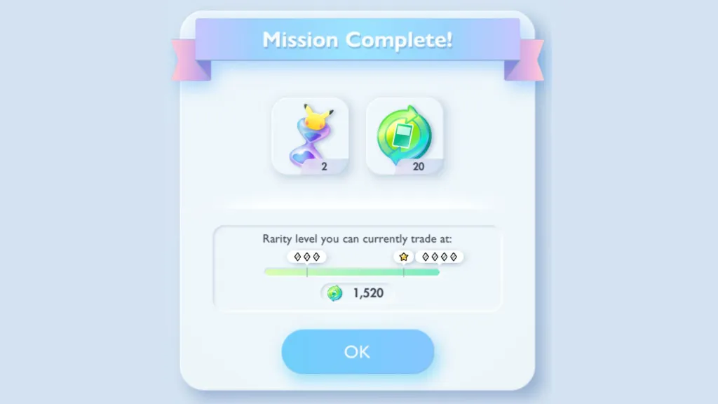 Pokemon TCG Pocket Trade Token Mission Rewards