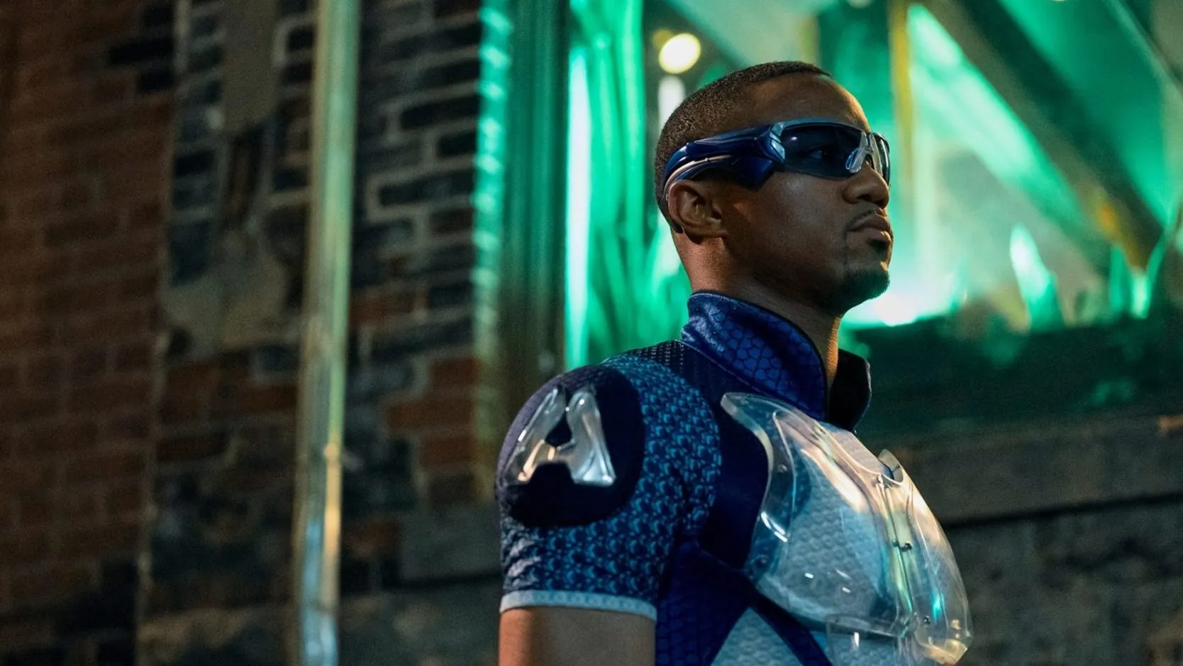 A-Train looks off in the distance