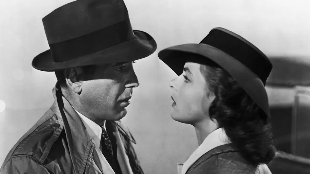 Humphrey Bogart and Ingrid Bergman in Casablanca