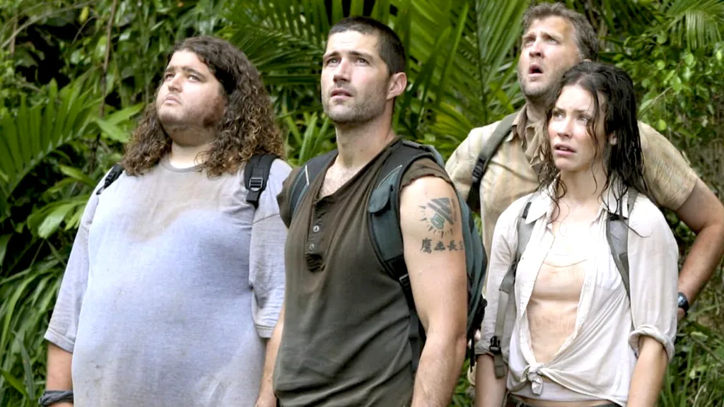 Jorge Garcia, Matthew Fox, and Evangelรญne Lilly in Lost