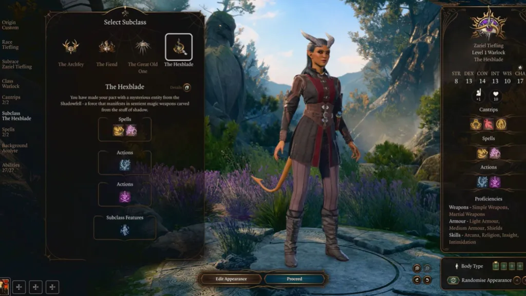 Hexblade Warlock BG3