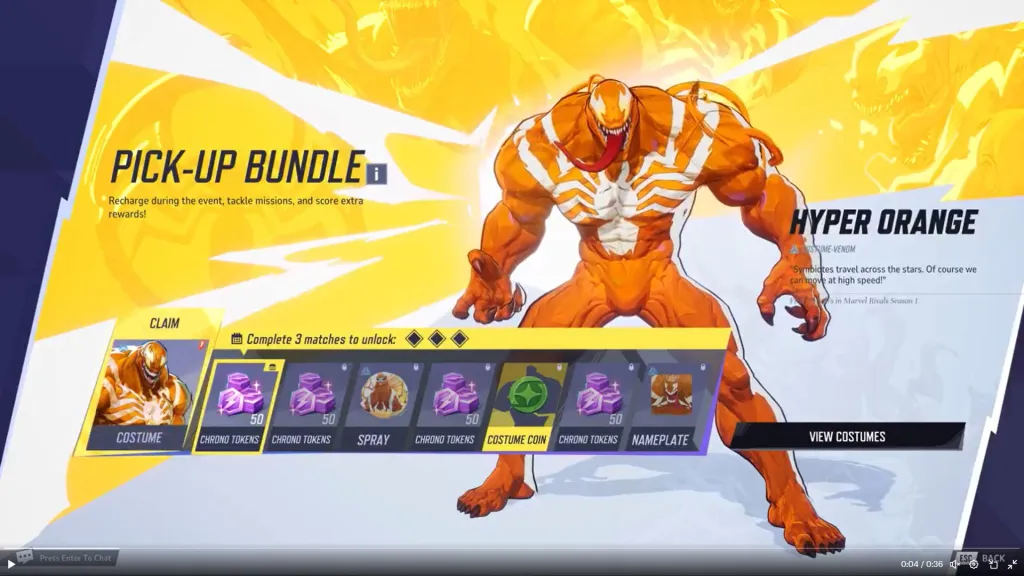 Hyper Orange Pick Up Bundle Tasks and Rewards