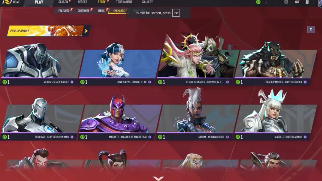 Marvel Rivals Pick-Up Bundle Skins Pt. 3