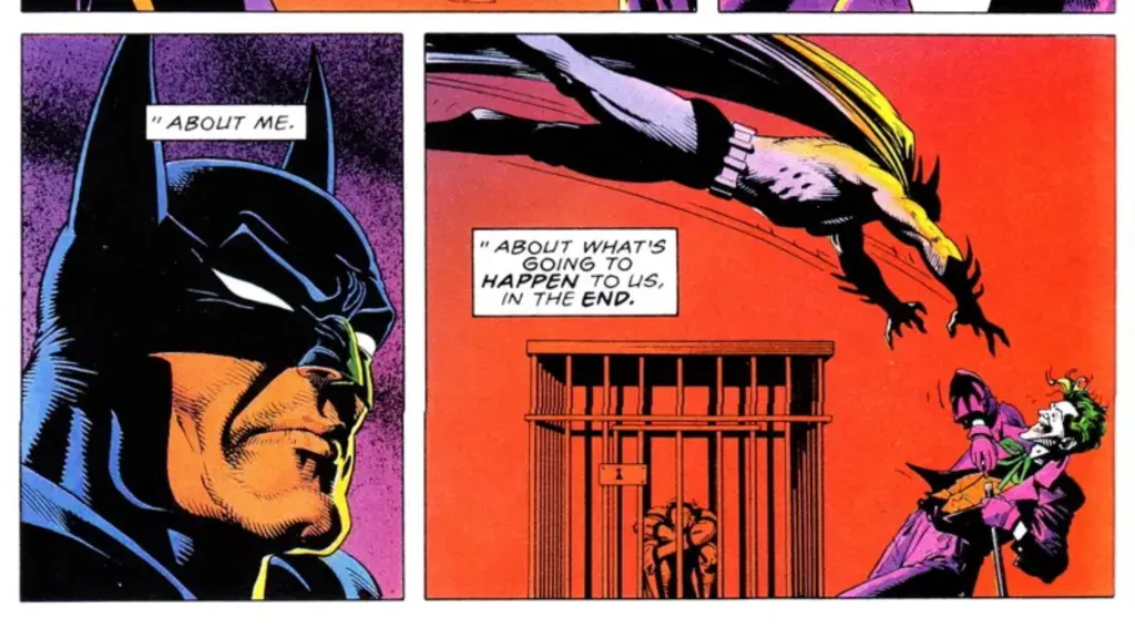 Batman attacking the Joker in Batman: The Killing Joke