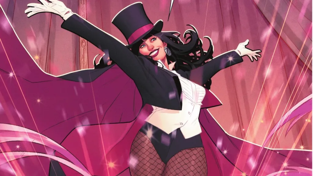 Zatanna presenting herself to her audience