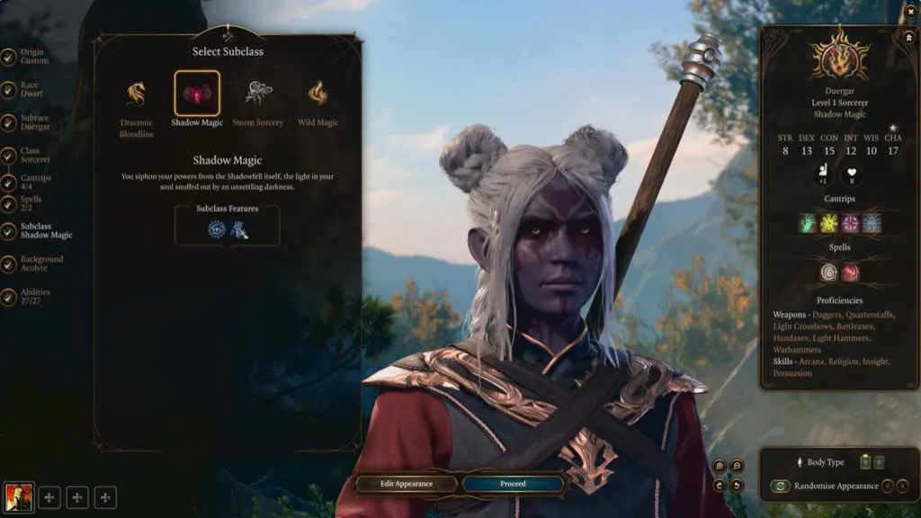 Shadow Magic Sorcerer BG3