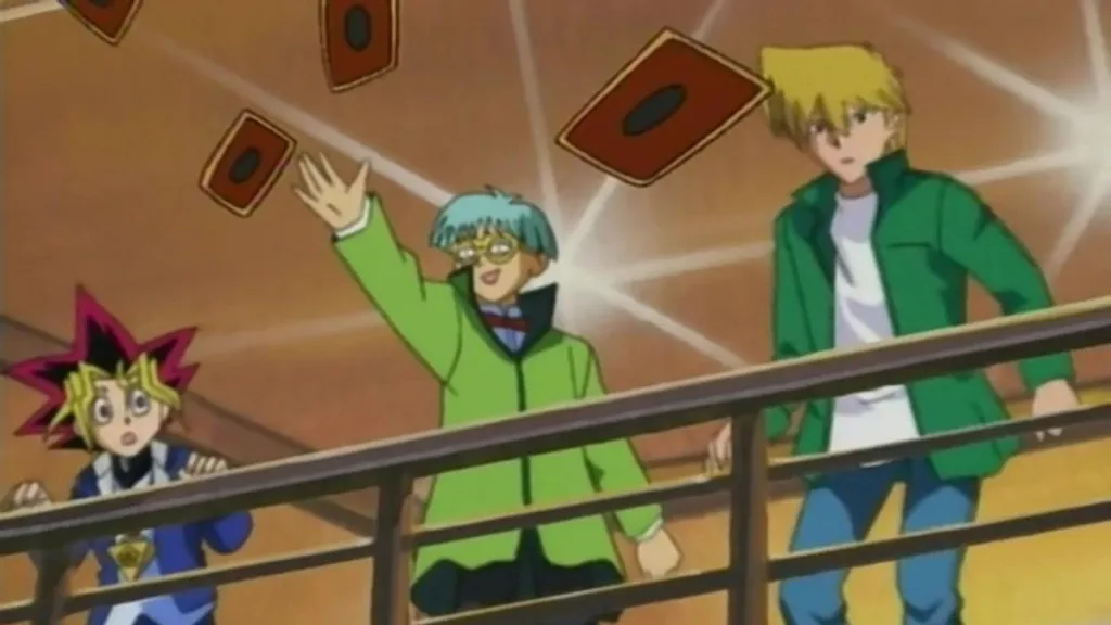 Weevil Underwood throwing away Exodia in Yu-Gi-Oh!