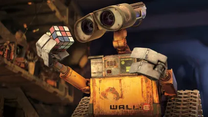 Wall-E with Rubik's cube