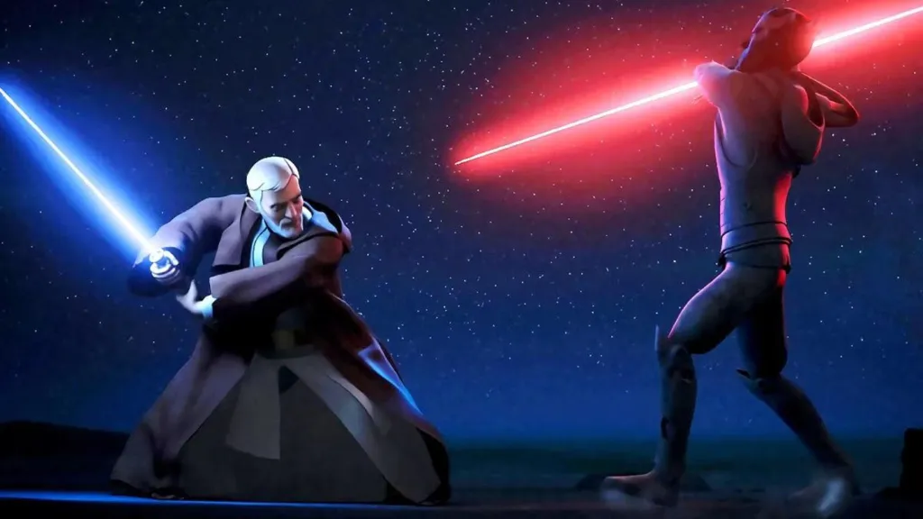 Obi-Wan vs Darth Maul in Star Wars Rebels