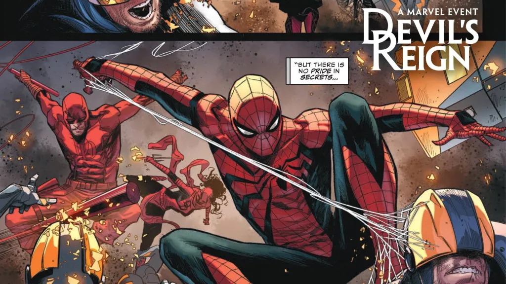Daredevil and Spider-Man in Marvel Comics Devil's Reign