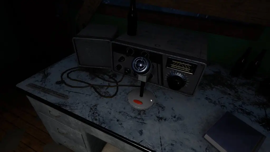 Looking down at the radio in Do You Copy?