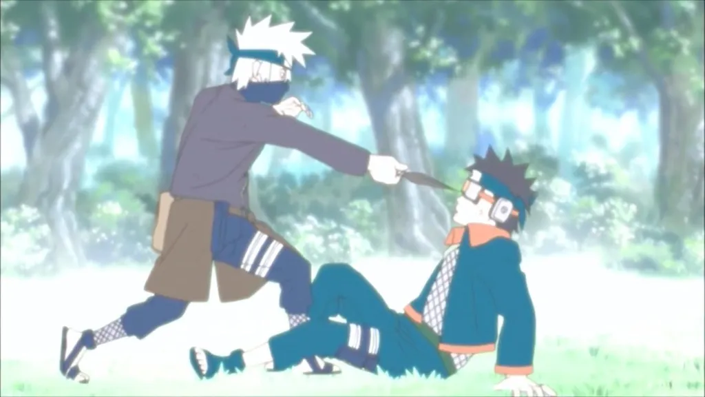 Young Kakashi and Obito friendship in Naruto