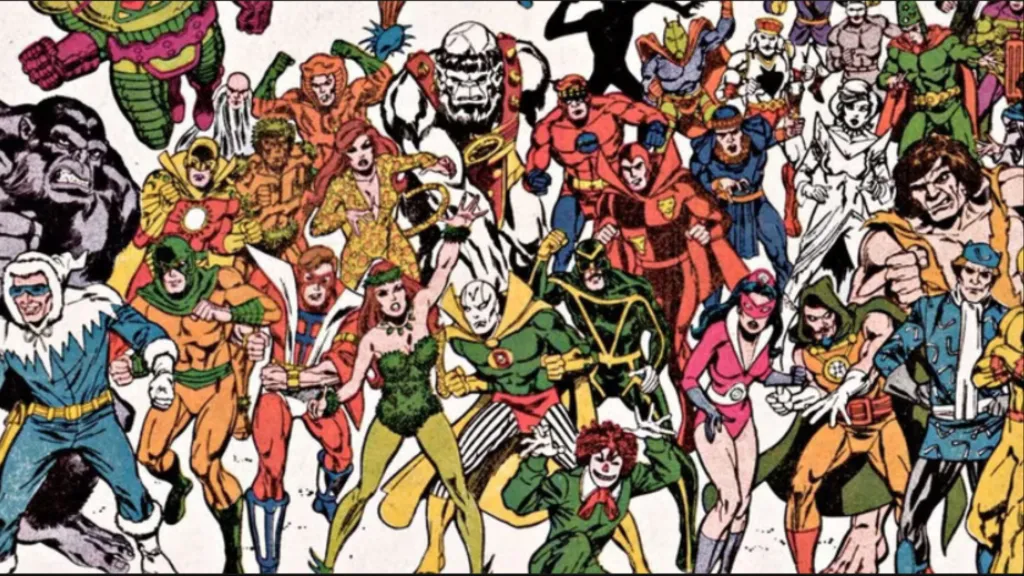 The assembled villains of Earth-One and Earth-Two banded together as the Secret Society of Supervillains