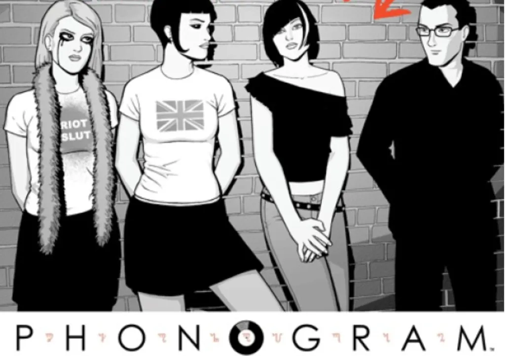 David Kohl with Brittania, Emily Aster, and one of their friends from Phonogram: Rue Britannia