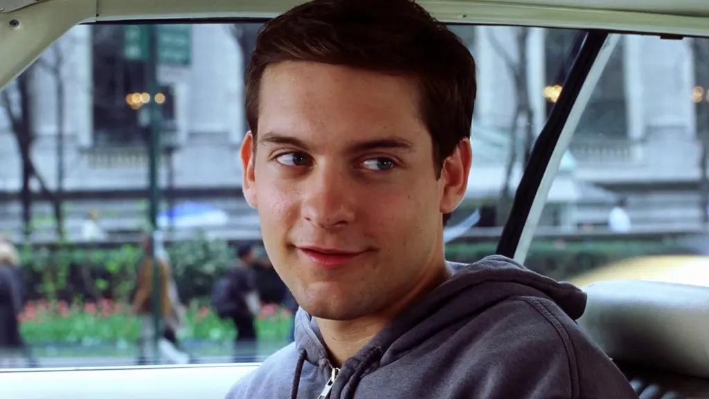 Tobey Maguire as Peter Parker in Spider-Man 2002