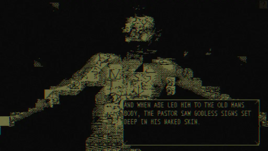 Looking at a distorted corpse in The Well