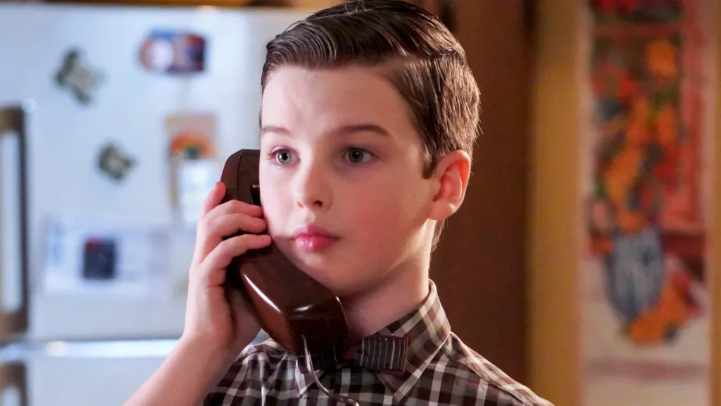 Young Sheldon on Phone