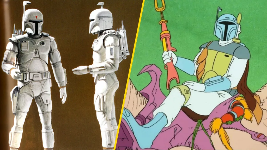 Boba Fett Concept art and Fett from "The Story of the Faithful Wookie"