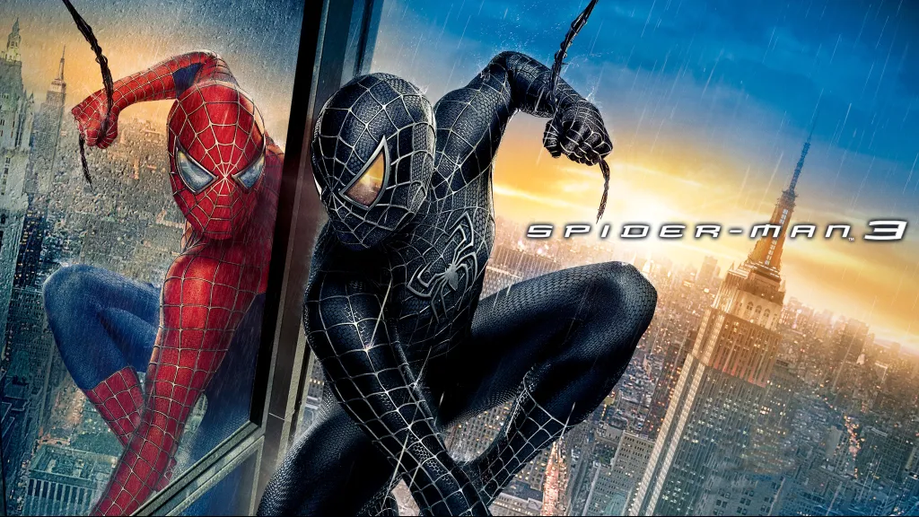 Spider-Man black suit reflection