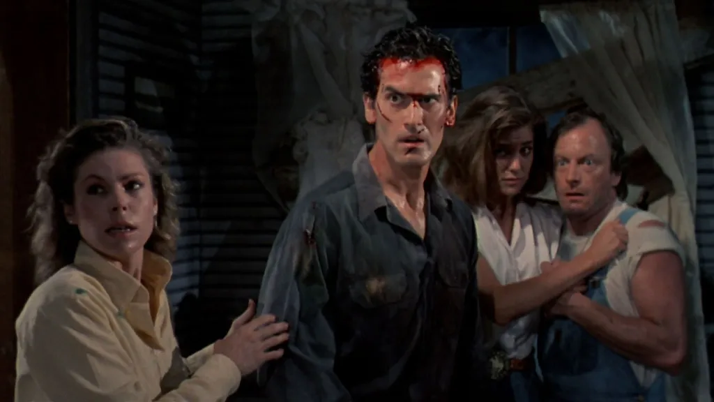 Bruce Campbell leading the cast of Evil Dead 2 Dead by Dawn