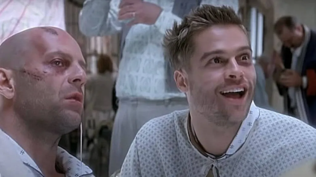 Bruce Willis and Brad Pitt in 12 Monkeys