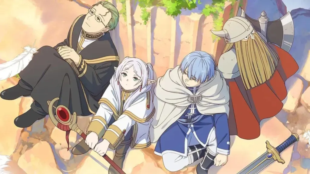 Frieren: Beyond Journey's End anime with Himmel, Heiter, and Eisen