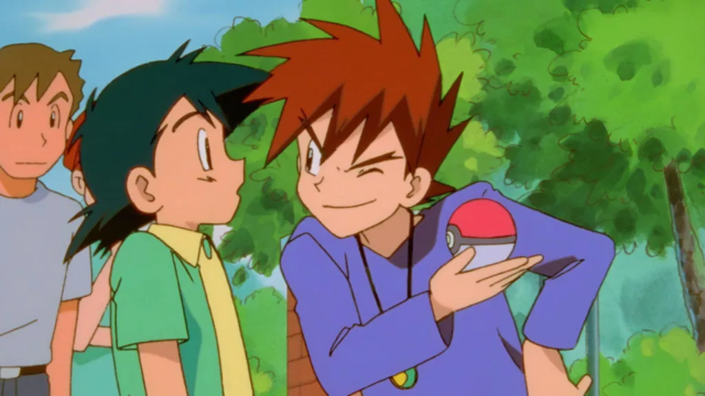 Gary and Ash Pokemon