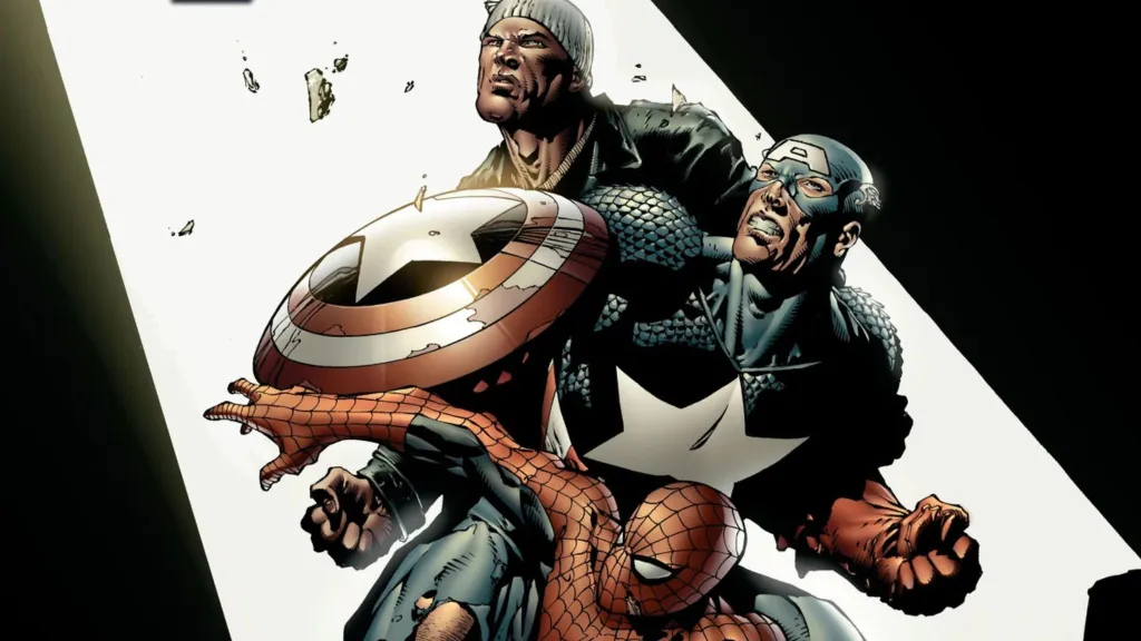 Luke Cage, Captain America and Spider-Man in New Avengers