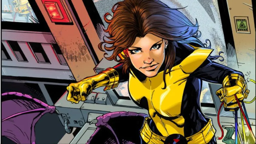 Kitty Pryde phasing through a computer console