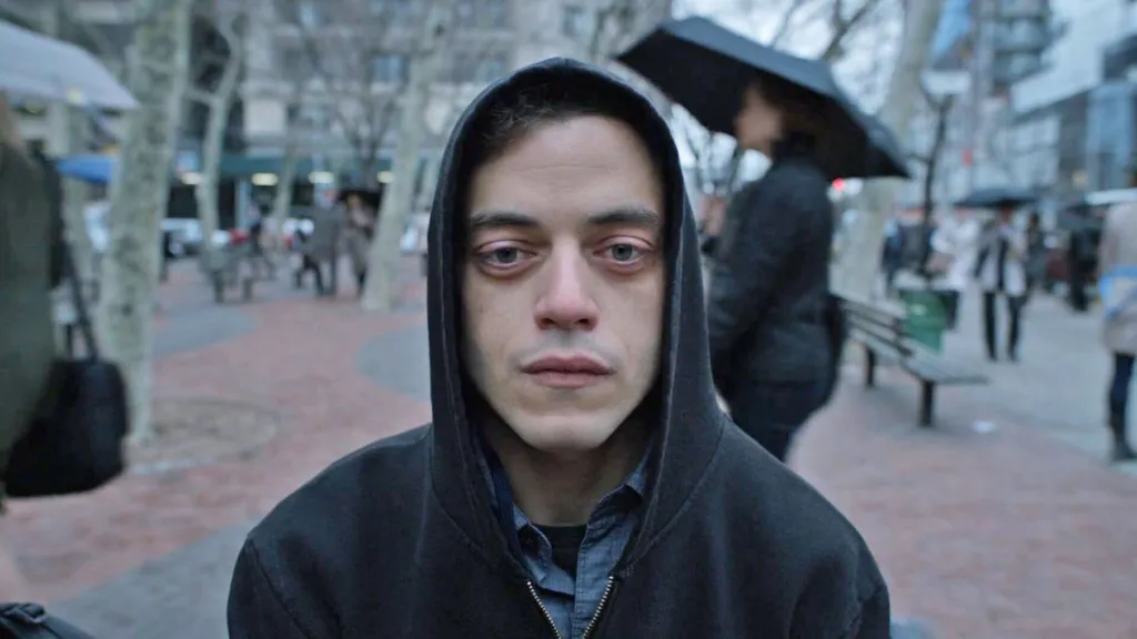 Rami Malek as Elliot in Mr. Robot