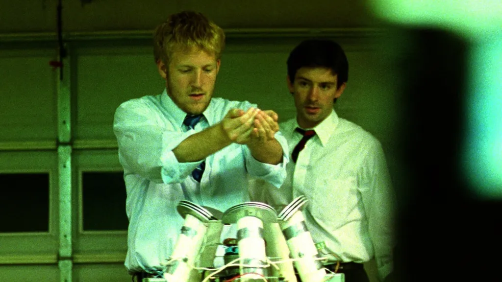 Two characters experiment with time travel in Primer