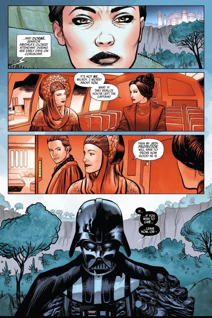 Padme's handmaidens in Darth Vader (2020) comic