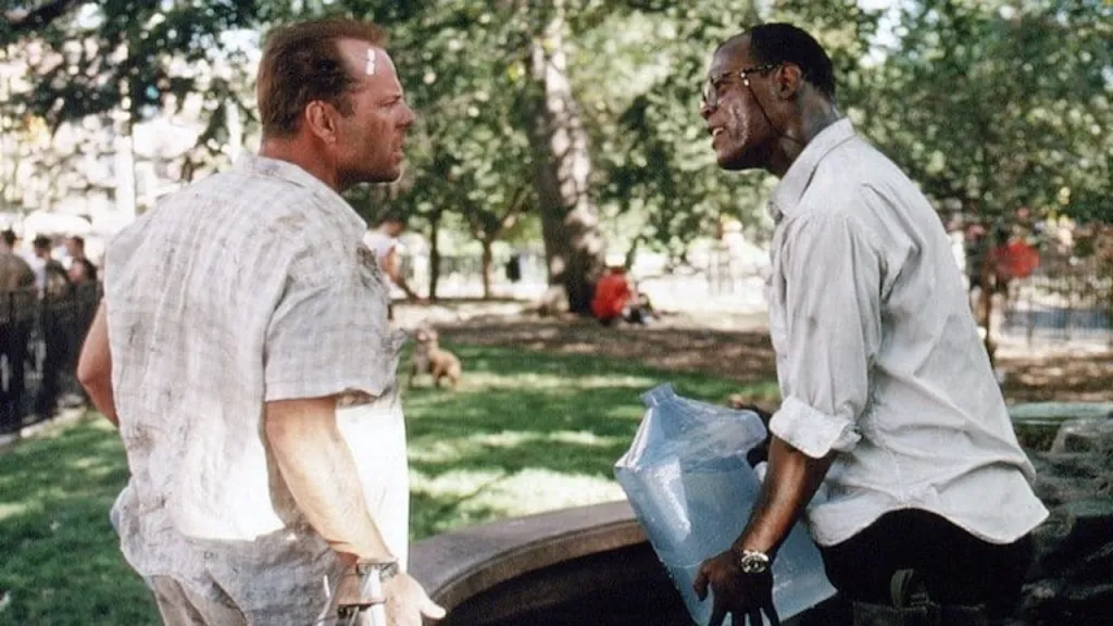 John McClane and Zeus in Die Hard With a Vengeance 