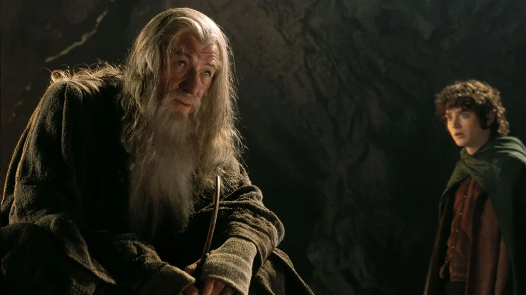 Gandalf and Frodo in Fellowship of the Ring.