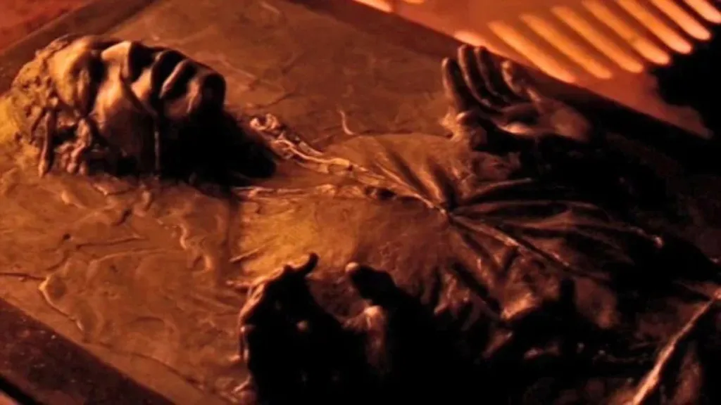 Han Solo in carbonite in Star Wars: The Empire Strikes Back
