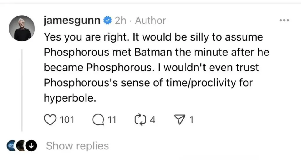 James Gunn Doctor Phosphorus Batman Creature Commandos Timeline
