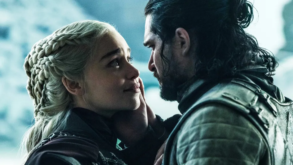 Jon Snow and Daenerys Targaryen at the end of Game of Thrones