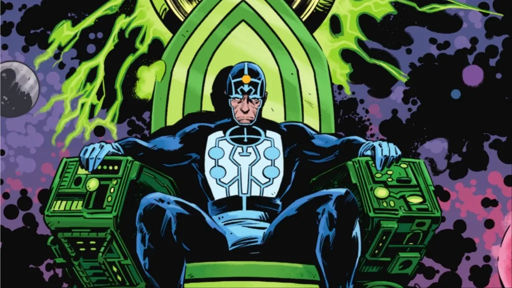 Metron sitting in the Morbius Chair