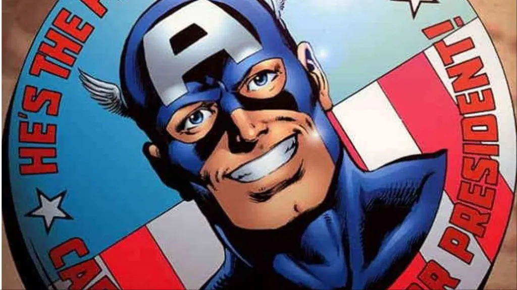 Captain America's Presidential campaign button