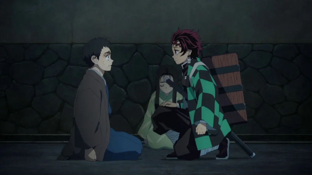 Tnajiro and Kazumi from Demon Slayer Episode 7