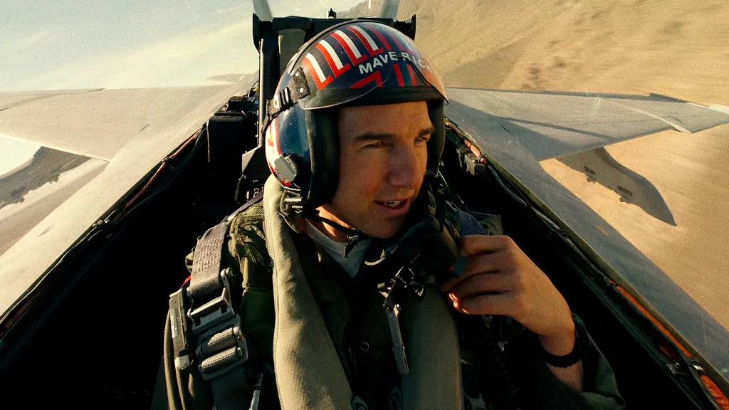 Tom Cruise as Maverick in Top Gun Maverick