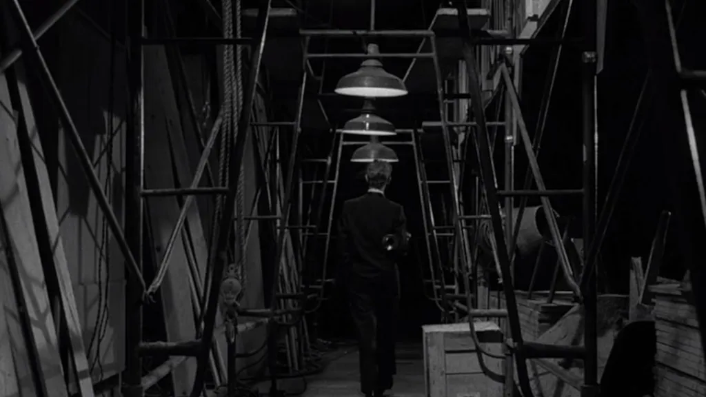 Man holding trumpet in "A Passage for Trumpet"