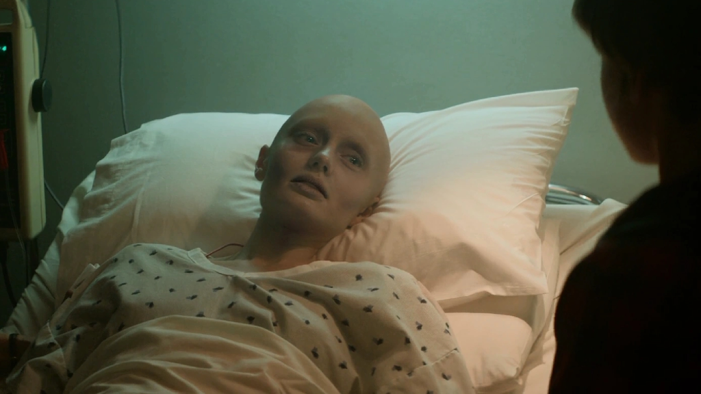 Meredith Quill dying and speaking to Peter in Guardians of the Galaxy (2014)