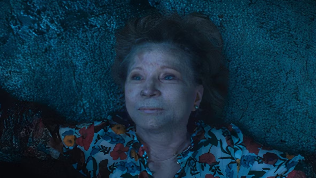 Debra Jo Rupp as Sharon Davis dead in Agatha All Along (2024)